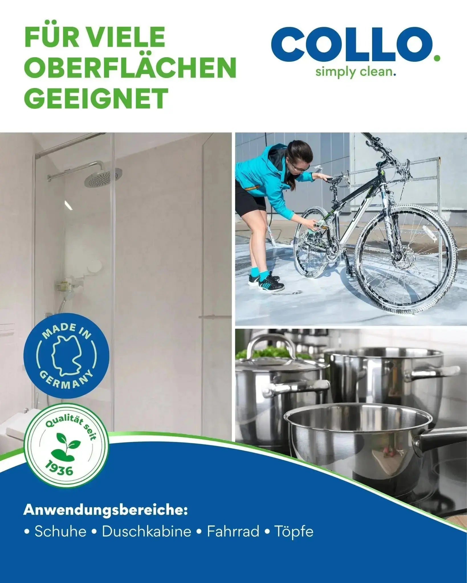 Starterpaket Küchenoberflächen – Das 6 - teilige Profi - Set für Reinigung, Pflege & Glanz - 0508 - COLLO. simply clean.
